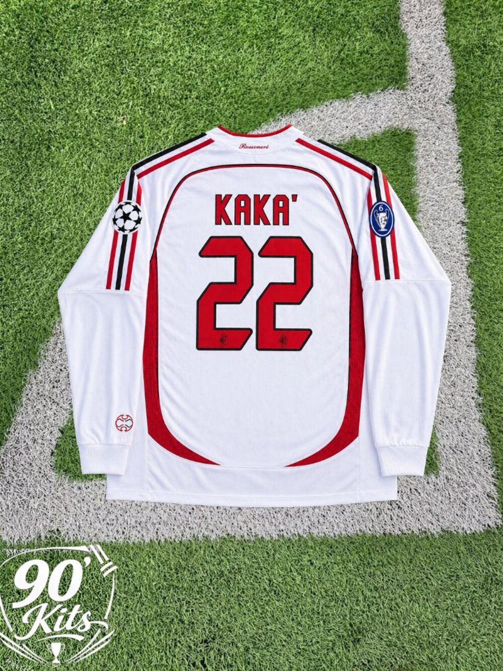 Kaká #22 Milan 06/07 Long Sleeve Soccer Jersey Men’s Retro Style